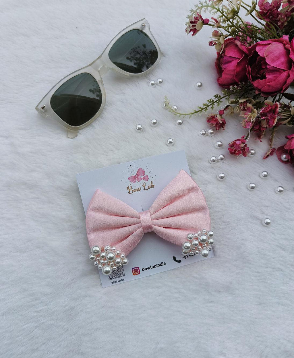 Royal Pearl Bow - Pink – Bow Lab