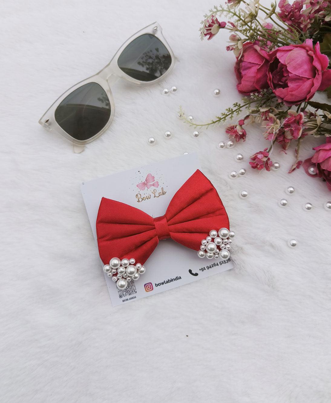 Royal Pearl Bow - Red Main image