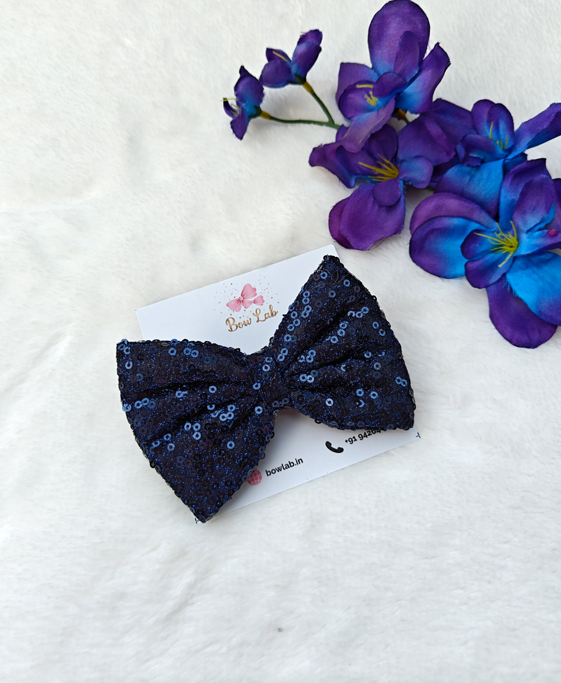 Blue Sequin Bow Main image