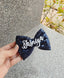 Sequin Name Bow