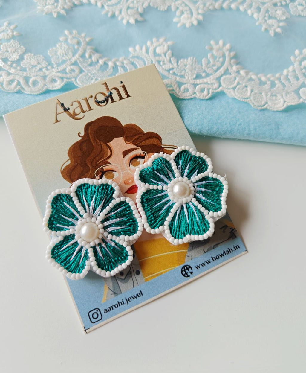 Thread Flower Earrings