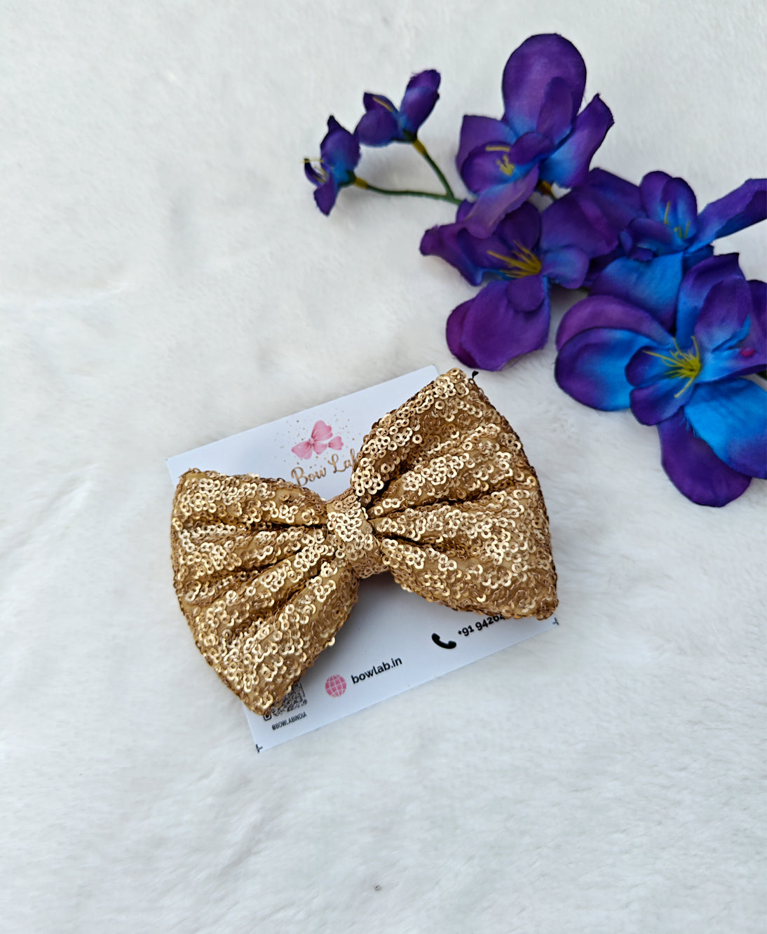 Gold Sequin Bow